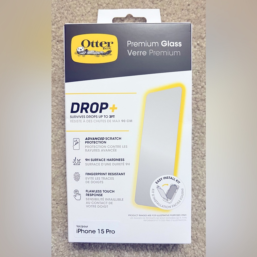 OtterBox Premium Screen Protector for Smartphones - iPhone 15 Pro